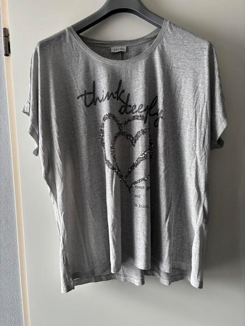Nieuw t-shirt met opdruk maat 52/54, Kleding | Dames, Grote Maten, Nieuw, Shirt of Top, Grijs, Ophalen of Verzenden