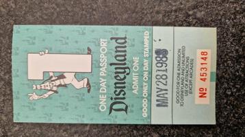 Oud entree kaartje Disneyland usa 1988 beschikbaar voor biedingen