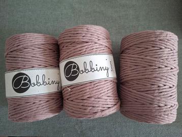 Macramé oud roze 5mm bobbiny beschikbaar voor biedingen