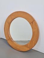 Vintage pine wood ronde spiegel scandinavisch ’70 retro, Huis en Inrichting, Woonaccessoires | Spiegels, N, N, Rond, Ophalen of Verzenden