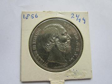 2 en halve gulden 1856 Koning Willem lll prachtige staat beschikbaar voor biedingen