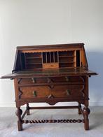 Bijzonder mooi antiek eiken houten secretaire met beslag, Ophalen