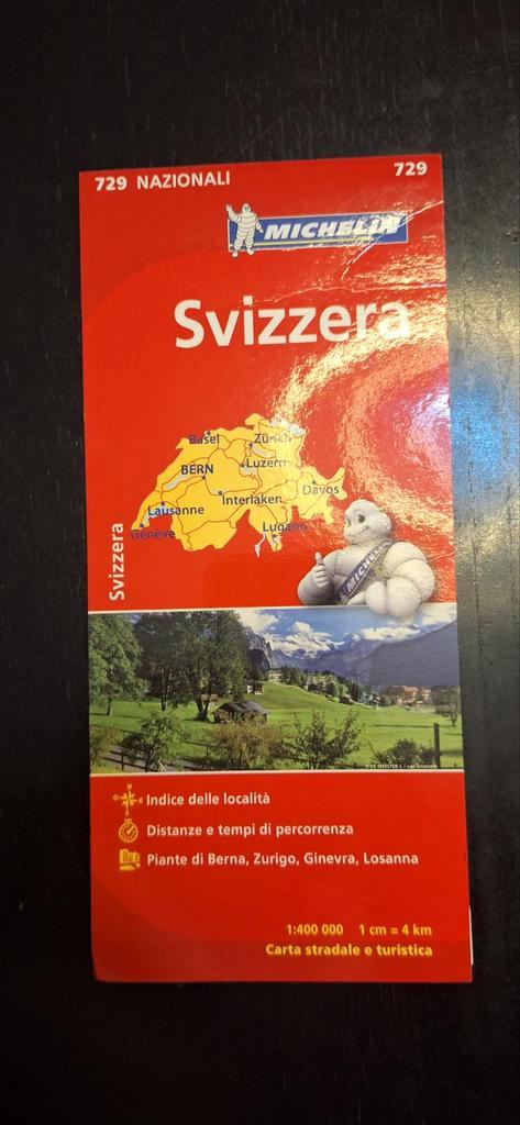 Michelin Zwitserland Kaart 729 - Zo goed als nieuw, Boeken, Atlassen en Landkaarten, Zo goed als nieuw, Landkaart, Europa Overig