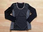 Betty Barclay longsleeve zwart met print mt M izgs, Maat 38/40 (M), Zwart, Betty Barclay, Ophalen of Verzenden