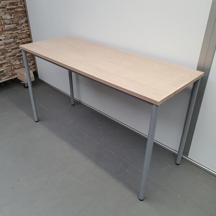 Gispen halfhoge tafel eiken houten blad - 160x60 cm, Huis en Inrichting, Tafelonderdelen, Gebruikt