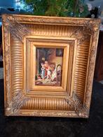 Lief antiek schilderij met brede gouden lijst Barok, Antiek en Kunst, Kunst | Schilderijen | Klassiek, Ophalen of Verzenden