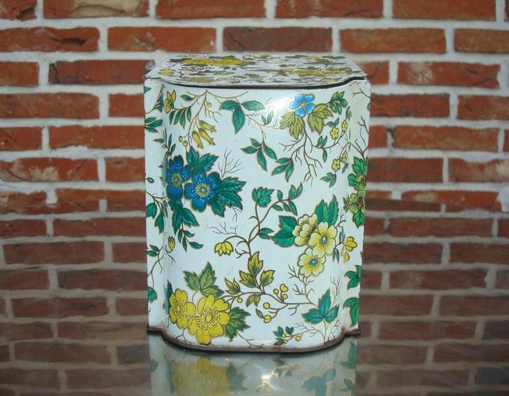 Blik Container Made In England Bloemen Daher, Verzamelen, Blikken, Gebruikt, Overige, Overige merken, Ophalen of Verzenden