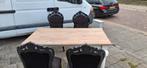 Leuke eet tafel plus stoelen, Huis en Inrichting, Tafels | Eettafels, Ophalen, Gebruikt, Rechthoekig, 50 tot 100 cm