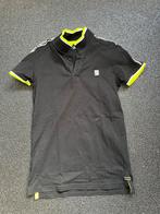 Jongens kleding polo shirt zwart neon geel maat 122 128, Jongen, Ophalen of Verzenden, Zo goed als nieuw, Shirt of Longsleeve