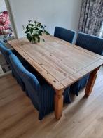 Grenen eethoek, Huis en Inrichting, Complete eetkamers, Ophalen, Gebruikt, 4 tot 6 stoelen