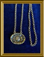 Oude zilveren yogya hanger aan ketting, djokja, Sieraden, Tassen en Uiterlijk, Antieke sieraden, Ophalen of Verzenden, Zilver