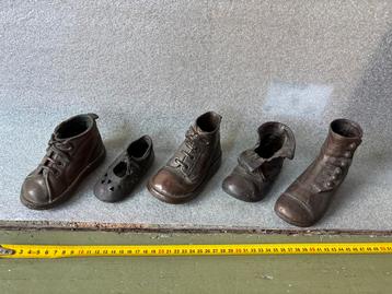 Bronzen kinderschoentjes - Set van 5 beschikbaar voor biedingen