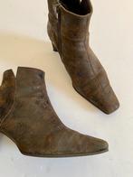 H12 Gabor maat 37,5 lage leren laarzen hak bruin schoenen, Bruin, Gabor, Ophalen of Verzenden, Zo goed als nieuw