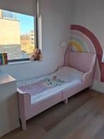 Ikea busunge peuterbed / meegroeibed roze + matras, Gebruikt, 70 tot 85 cm, Ophalen of Verzenden, Matras