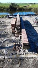Oude balken, diverse afmetingen, Doe-het-zelf en Verbouw, Hout en Planken, Ophalen, Gebruikt, Grenen, Balk