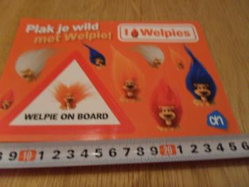 sticker supermarkt AH Albert Heijn  I Love WELPIES  beschikbaar voor biedingen