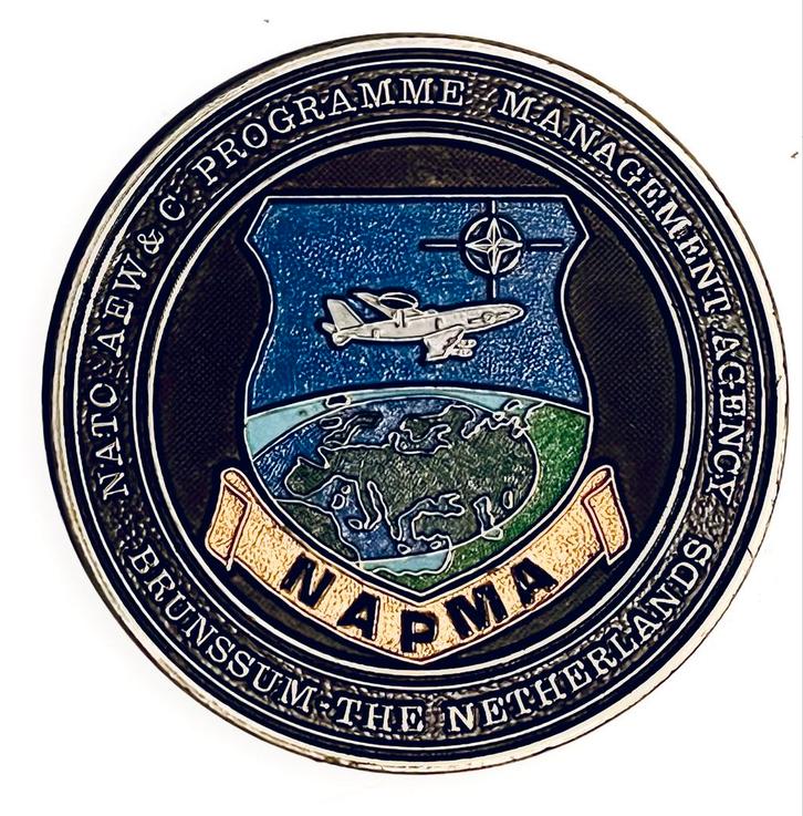 NATO NAPMA Command & Control Arborne Penning, Verzamelen, Militaria | Algemeen, Overige soorten, Embleem of Badge, Nederland, Verzenden