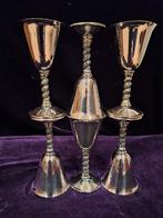 6 verzilverde wijnglaasjes Spanje, Ophalen of Verzenden