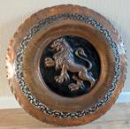 Hele decoratieve grote vermoedelijk antieke wandbord leeuw, Ophalen of Verzenden