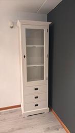 Vitrinekast hout wit, Huis en Inrichting, Kasten | Vitrinekasten, Ophalen, Gebruikt, 25 tot 50 cm, 50 tot 100 cm