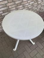 Witte klaptafel, Ophalen, Gebruikt, Rond, Kunststof