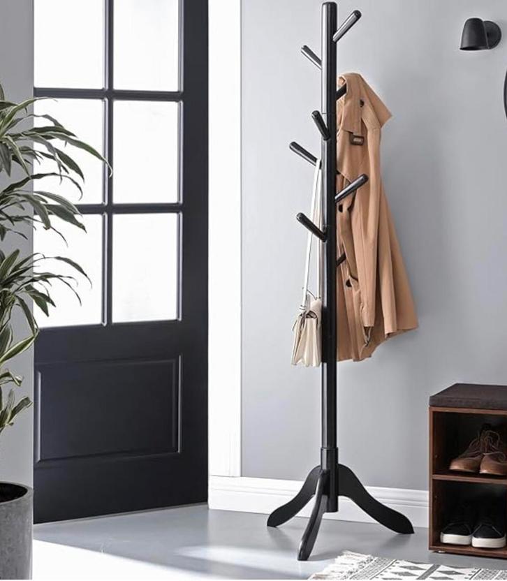 VASAGLE RCR001B01 STAANDE KAPSTOK IN BOOMVORM MET 8 HAKEN, Huis en Inrichting, Woonaccessoires | Kapstokken, Nieuw, Staande kapstok