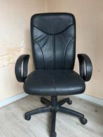 Burostoel, zwart kunstleer, Ophalen, Zwart, Zo goed als nieuw, Bureaustoel