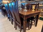 Prachtige set van 2 koloniale tafels met 14 stoelen!, Huis en Inrichting, Ophalen, Gebruikt
