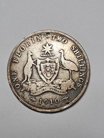 Australië florin 1910 beschikbaar voor biedingen