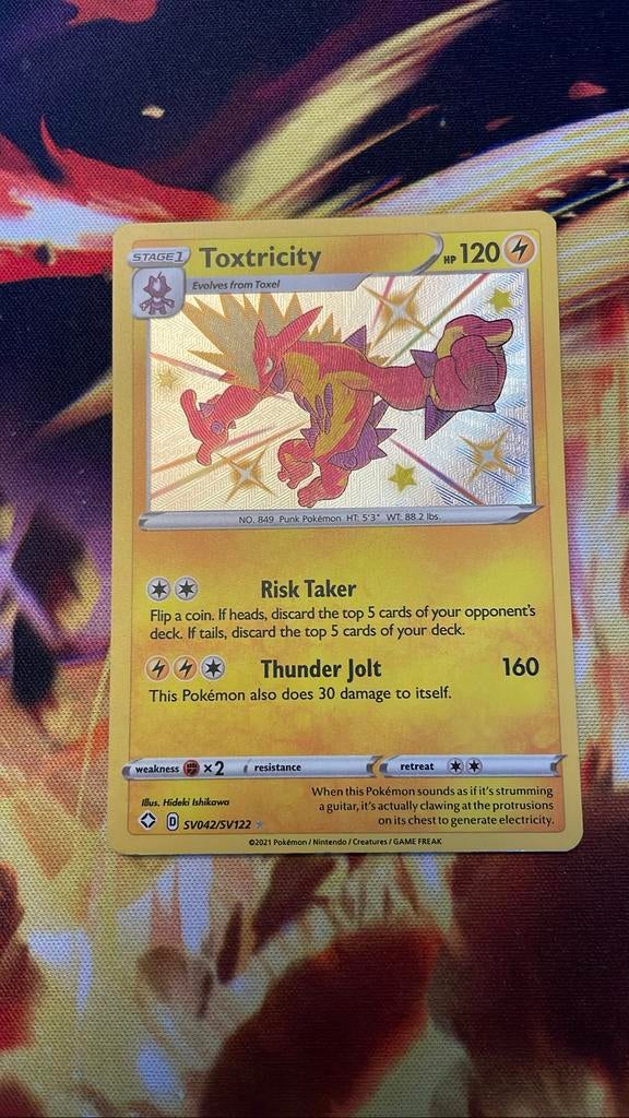 Pokemon toxtricity sv042/sv122, Ophalen of Verzenden, Zo goed als nieuw