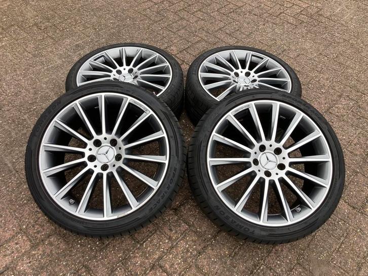 19” originele Mercedes C43 C450 AMG velgen + banden breedset, Auto-onderdelen, Banden en Velgen, Banden en Velgen, Zomerbanden