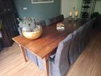 Mooie teak houten eettafel (max 10 pers), Huis en Inrichting, Tafels | Eettafels, Ophalen, Teakhout, 200 cm of meer, 50 tot 100 cm