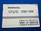 Honda Civic 1200/1500 owner’s manual, Ophalen of Verzenden