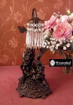 Kristallen tafellamp / schemerlamp met beeld antiek barok