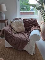 Plaid taupe/bruin, Huis en Inrichting, Ophalen of Verzenden, Zo goed als nieuw