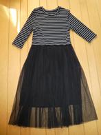 Only jurk maat XL midi blauw wit bovenstuk tule onderkant, Only, Maat 42/44 (L), Zo goed als nieuw, Onder de knie