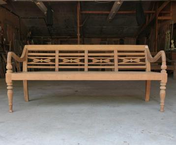 Tuinbank RQ22 teakbank stationsbank landelijk teak hout Bali beschikbaar voor biedingen