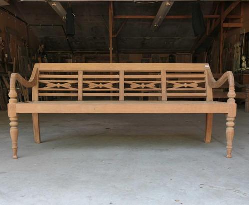 Tuinbank RQ22 teakbank stationsbank landelijk teak hout Bali, Antiek en Kunst, Antiek | Meubels | Stoelen en Banken, Ophalen of Verzenden