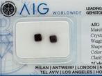 2 Diamanten - 0.70 ct - Cube - fancy deep purple pink, Sieraden, Tassen en Uiterlijk, Verzenden, Nieuw