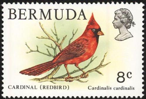 BERMUDA 11 - Dieren: vogels (rode kardinaal), Postzegels en Munten, Postzegels | Thematische zegels, Postfris, Ophalen of Verzenden