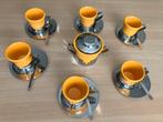 Set van Expresso kopjes schotels lepels en pot Inox Inoxriv, Ophalen of Verzenden, Overige stijlen, Kop(pen) en/of Schotel(s)