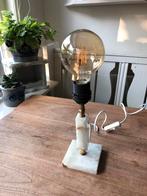 Vintage tafellamp, marmer en messing, Minder dan 50 cm, Ophalen of Verzenden