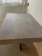 Nieuw: inklapbare eettafel krasvrije tafel, betonlook, Zo goed als nieuw, Vijf personen of meer, 150 tot 200 cm, Rechthoekig
