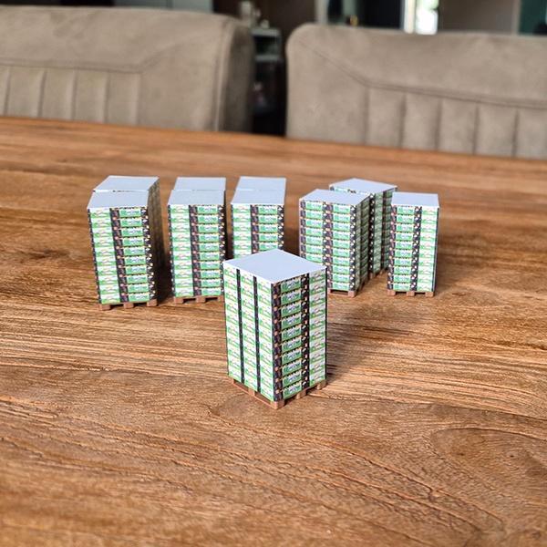 Pallet met dozen Druiven – 1-50 – Set van 2,4,6 of 10, Hobby en Vrije tijd, Modelauto's | 1:50, Nieuw, Bus of Vrachtwagen, Wsi