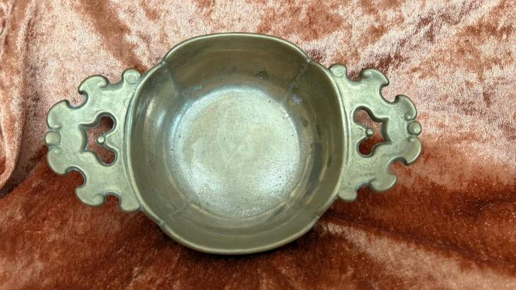 Antieke/Vintage Messing/Bronzen Schaal met Gilde Merkteken, Antiek en Kunst, Antiek | Schalen, Ophalen of Verzenden