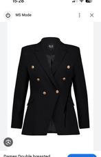 MS mode blazer  50 maat met gouden knoppen, Ophalen of Verzenden, Zo goed als nieuw, Maat 46/48 (XL) of groter, Zwart