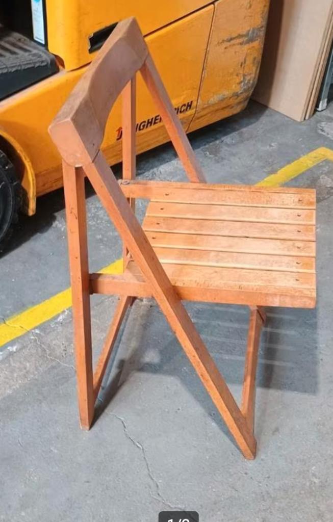Aldo Jacober stoel klapstoel, Huis en Inrichting, Stoelen, Gebruikt, Eén, Hout, Overige kleuren, Ophalen