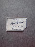 Cafe restaurant "de Beurs" Hoogeveen suikerzakje, Verzamelen, Ophalen of Verzenden, Nederland