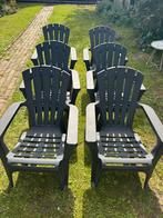Loungestoelen 6 stuks, Tuin en Terras, Tuinstoelen, Ophalen, Gebruikt, Kunststof, Stapelbaar