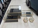 Set Glazen schalen met goude rand, Ophalen, Schaal, Vierkant, Glas